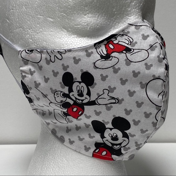 Hand Crafted Accessories - 2/$10 Mickey Mouse (gray) Cloth Face Mask
